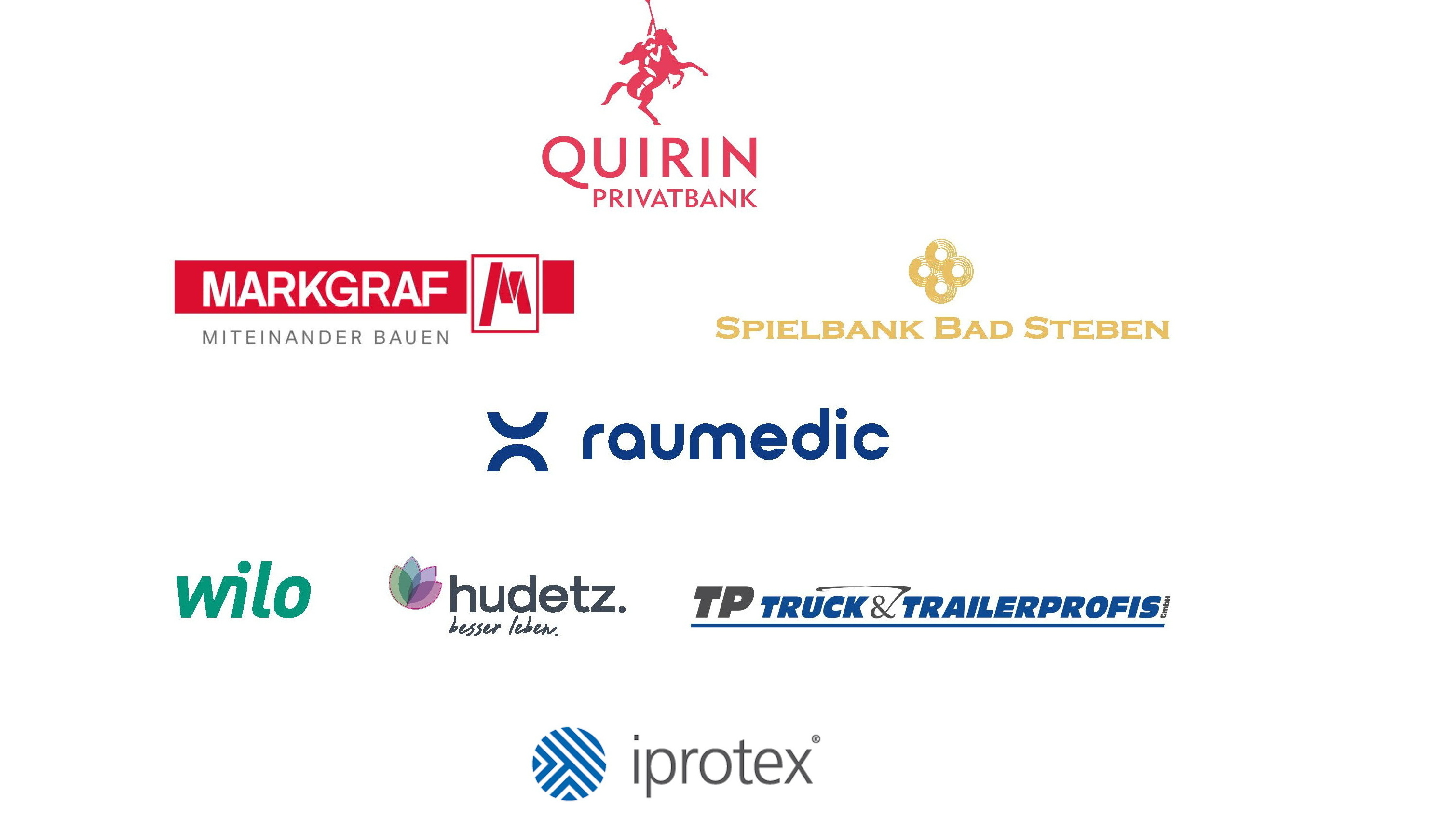 Tafel mit den Logo der Sponsoren