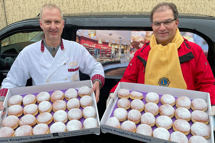 Der Lions Club Hof 2020 beim Krapfenschmaus